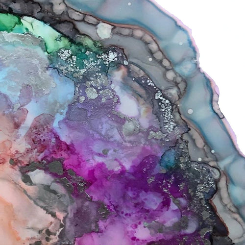 Agate Slice Close Up Gemstone Artwork from Studio Shante Amour