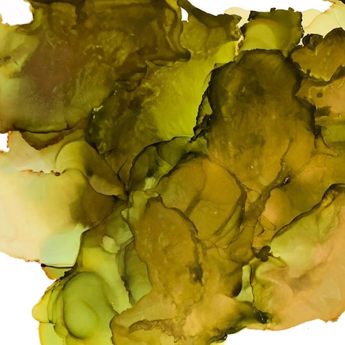 Mellow Yellow Close Up - Yellow Ink and Acrylic Wall Art - Studio Shante Amour