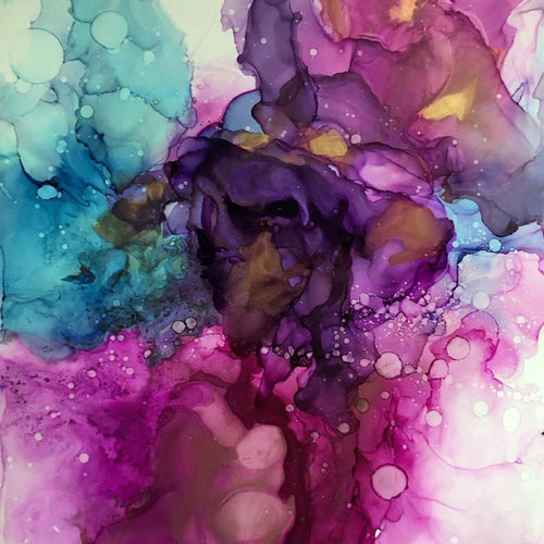Technicolor Fireflies Wall Art Close Up - Mixed Media Original Art - Studio Shante Amour