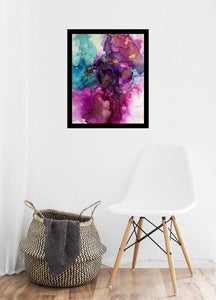 Technicolor Fireflies Wall Art - Mixed Media Original Art - Studio Shante Amour